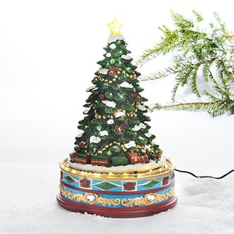 Pobra - Juletræ på bevægelige opsats - 34 cm højt