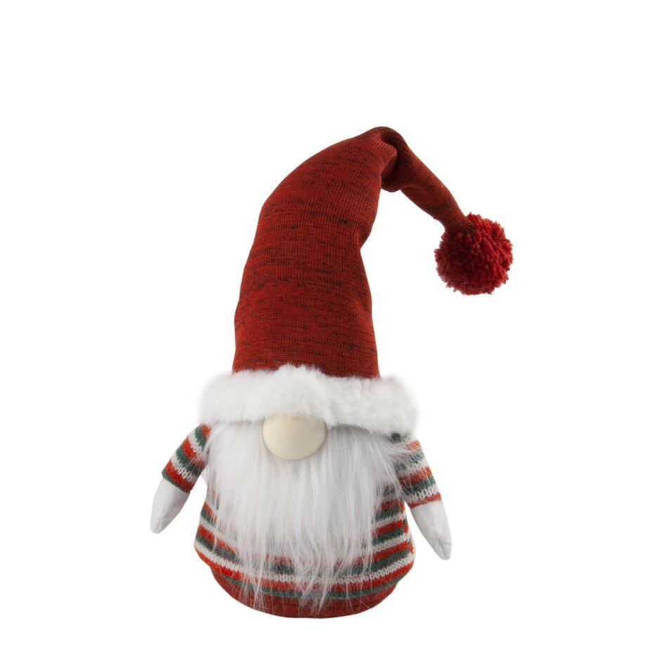 Julemanden i sin stribet trøje - 35 cm høj