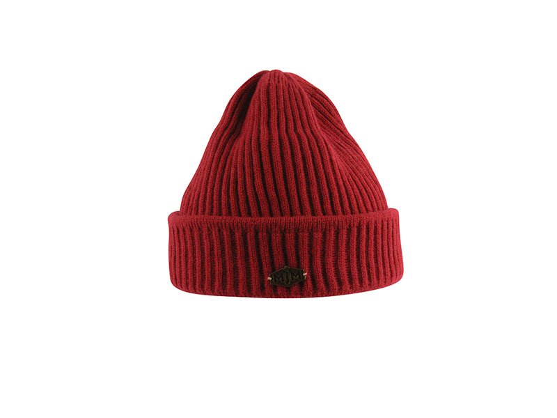 MJM Red Beanie Solid - Wool Mix