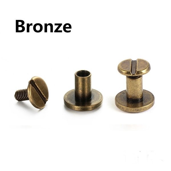 Sommetider omhyggeligt føle Bronze postskruer - 5 til 8 mm - 1, 10, 50 eller 100 sæt