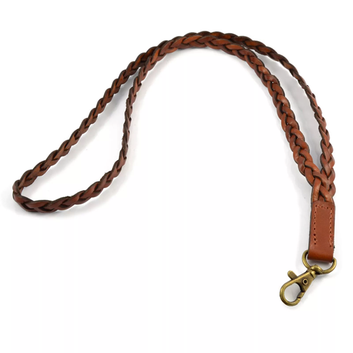 120 cm lange flettet læder keyhanger fra det danske mærke Lucleon